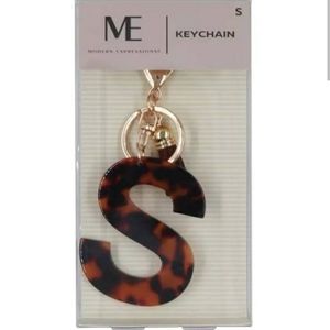 NIB KEYCHAIN MONOGRAM LETTER  "S" KEYCHIN OR BAG CHARM